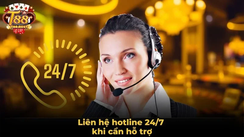 Liên hệ hotline 24/7 khi cần hỗ trợ